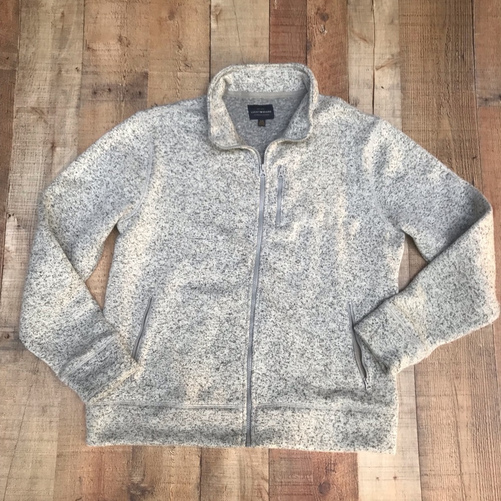 LUCKY BRAND Mens Large L heavyweight Fleece Jacket.